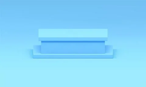 3d podium empty squared platform foundation basic decor element for promo p.. Stock Illustration