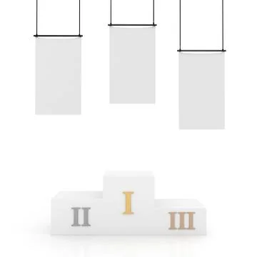 3d podium, isolated on white Stock Illustration