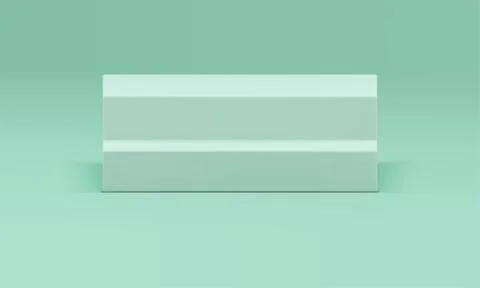 3d podium light green staircase with steps pastel soft pedestal stage reali.. Stock Illustration