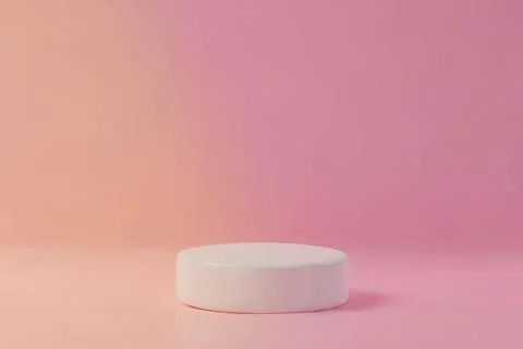3d podium on pink background. Stock Illustration
