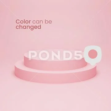 3d podium product placement pink editable color PSD Template
