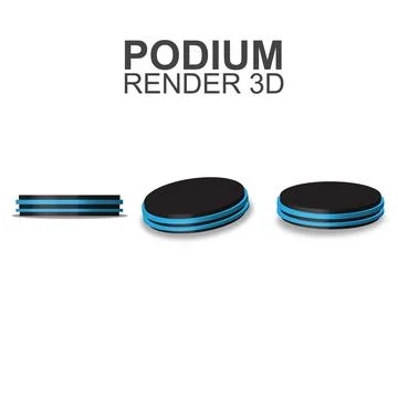 3d Podium  set  Stockillustratie