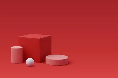 3d Podium shape for placing the product. Stock Illustration