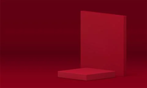 3d podium squared stage geometric foundation vertical rectangle wall isomet.. Stock Illustration