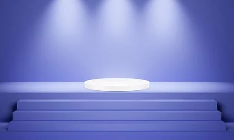 3d podium stage background rendering Stock Illustration