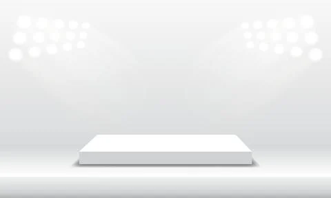 3D podium stage background vector illustration Stock Illustration
