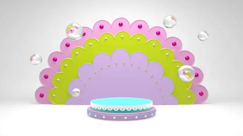 3D podium stage loop Stock Footage 151106337