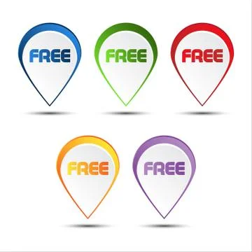 3D pointer for your free product, vector illustration 库存插图