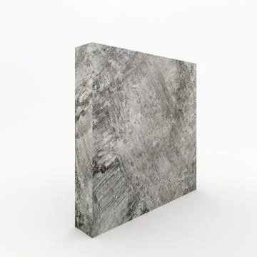 3D Polished concrete Wall perspective isolated on white background Stock Illustration