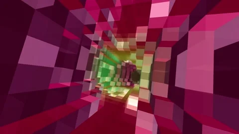 3D Polygon Corridor Flythrough Animation II Stock Footage 260286530