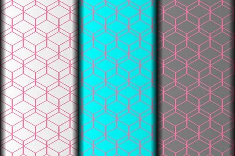 3d Polygon style vector eps pattern design. Stock Illustration