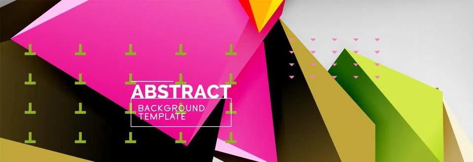 3d polygonal shape geometric background, triangular modern abstract composition Stock Illustration