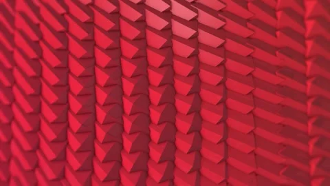 3D Polygons Pattern Red Backgrounds Loop Video stock 292338015