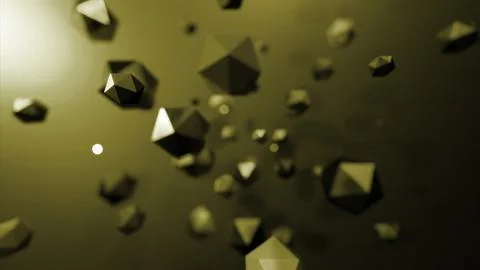 3d polygons rotating in space. Design. Chaotic orbits of rotation of polygonal Stock Illustration