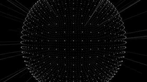 3D Polysphere VJ Loop Stock Footage 129496796