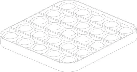 3D pop it. Square coloring toy. 3D graphics. Stock Illustration