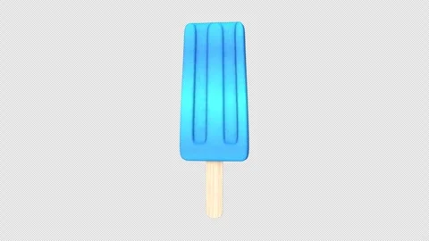 3D Popsicle Rotating on a Transparent Background. Seamless Loop. Icecream. 4K Stock Footage 285539543