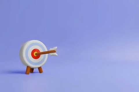 3d poster render target aim. Stock Illustration