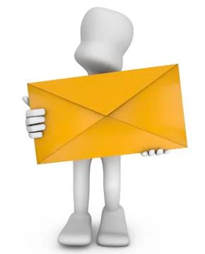 3d postman Stock Illustration