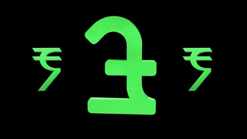 3d pound icon rotating loopable animation Stock Footage 311674141