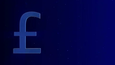 3d pound sign on blue background,loop animation,shinny and glowing particles Stock Footage 167433197