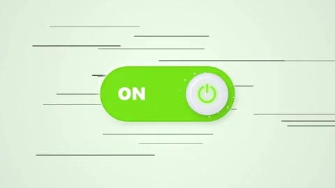 3D Power Toggle Switch ON OFF Button Animation Loop Stock-Footage 346744919