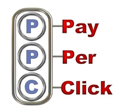 3d ppc - pay per click Stock Illustration