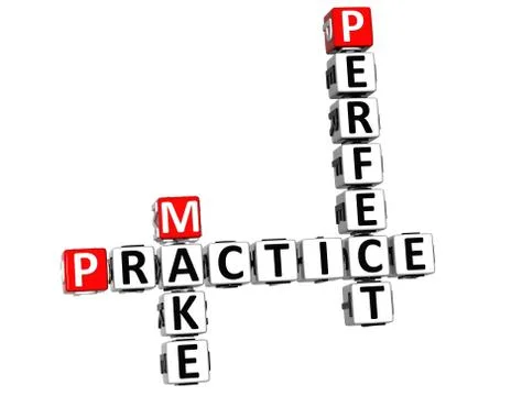 3d practice make perfect crossword Stock Illustration