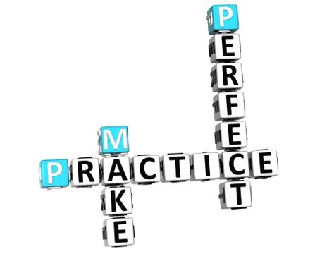3d practice make perfect crossword Stock Illustration