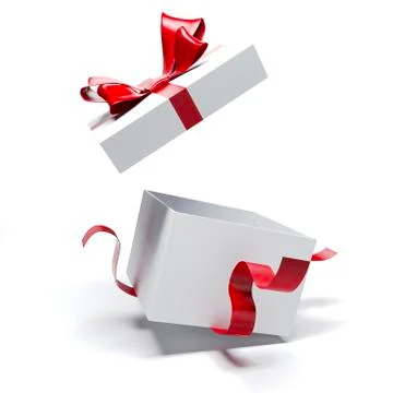3d present box on  white background Stock-Illustration