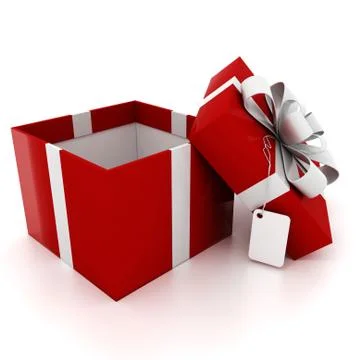 3d present box on white background Stock Illustration