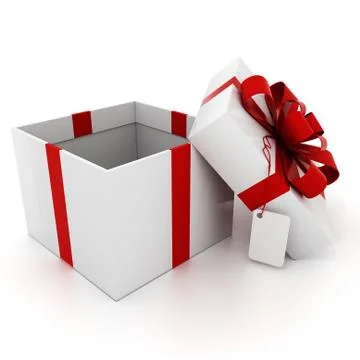 3d present box on white background Stock Illustration
