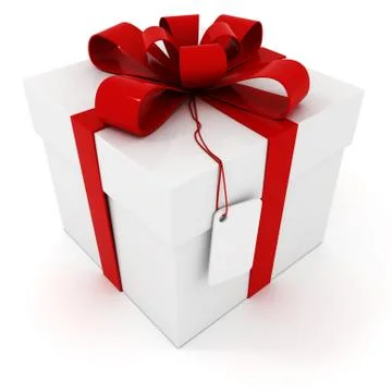 3d present box on white background Stock Illustration