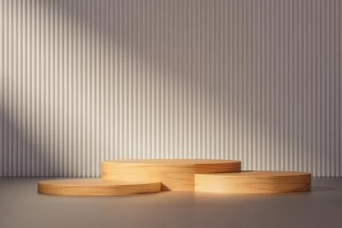 3d presentation background pedestal or dais in room interior illuminated by Stock Illustration