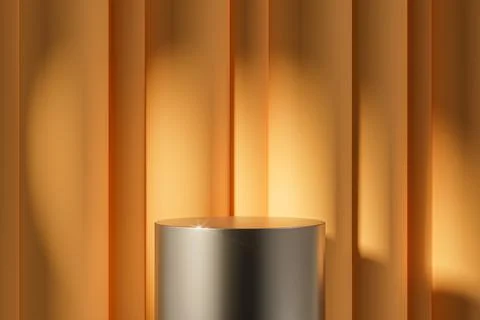 3d presentation background with pedestal or dais in the room illuminated by Stockillustratie