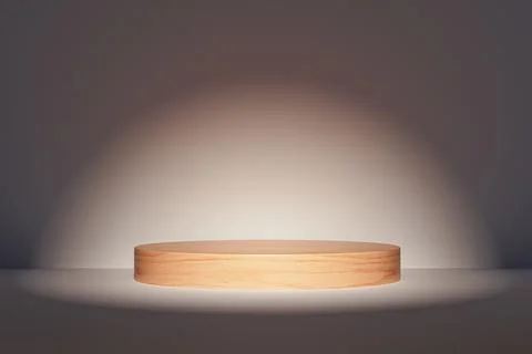 3d presentation background with pedestal or dais in the room illuminated by Stock Illustration