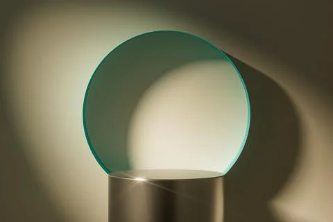 3d presentation background with pedestal or dais in the room illuminated by Stockillustratie