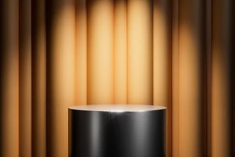 3d presentation background with pedestal or dais in the room illuminated by Stockillustratie