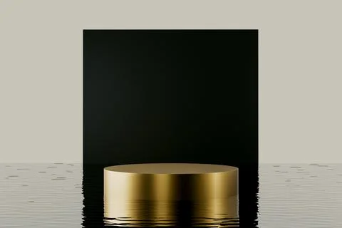 3d presentation pedestal in liquid Stock Illustration