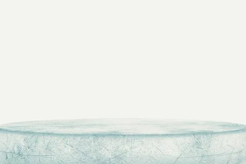 3d presentation pedestal made of ice on white background Stock Illustration