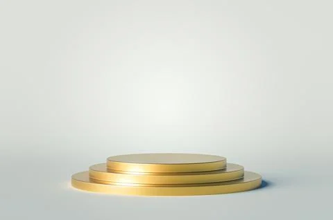 3d presentation pedestal made of over white background Stock Illustration