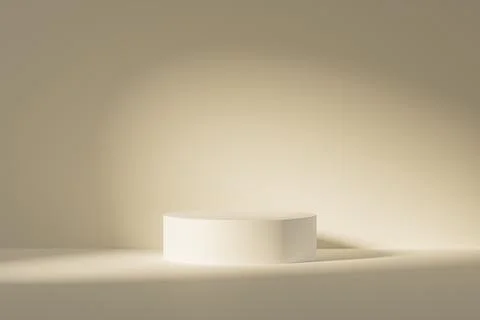 3d presentation pedestal or dais in room illuminated by sunlight Stock Illustration