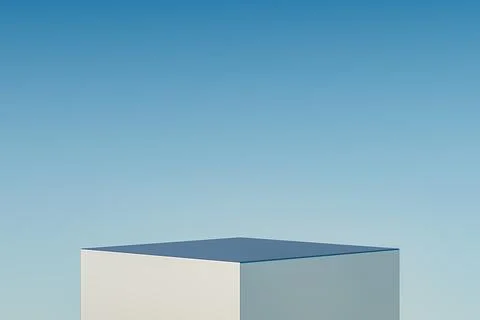 3d presentation pedestal over sky background Stock Illustration