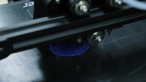 3D PRINT Blue Stock Footage 273498165