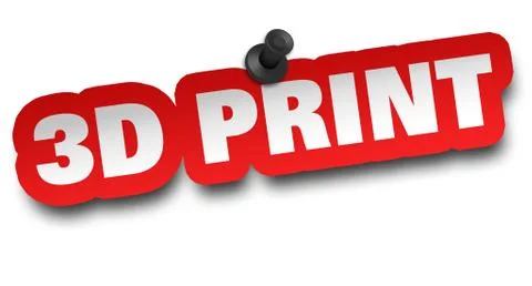 3d print concept 3d illustration isolated Stock Illustration
