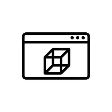 3D print printer icon vector. Isolated contour symbol illustration Stock Illustration