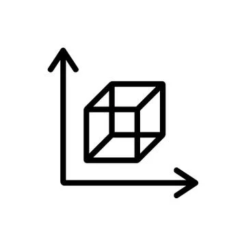 3D print printer icon vector. Isolated contour symbol illustration 스톡 일러스트