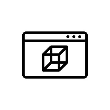 3D print printer icon vector. Isolated contour symbol illustration Stock Illustration