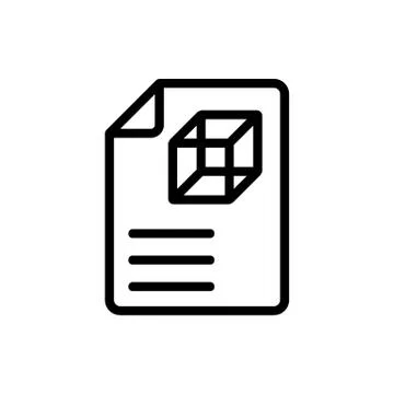 3D print printer icon vector. Isolated contour symbol illustration Illustrazione stock