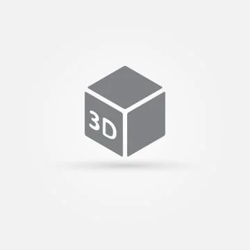 3d print vector icon Stock Illustration